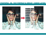 Photopea - 08 - Text Portrait Effect & Group / Merge Layer