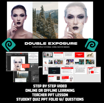 Preview of Photopea Project - Double Exposure  (ONLINE OR OFFLINE LEARNING)