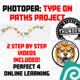 Photopea: Typing on Path Project (Culminates in a Circle L