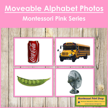 Preview of Montessori Moveable Alphabet Photos - Pink Series (Large)