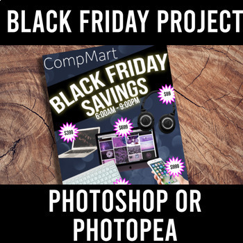 Preview of Photoshop Project for Digital Design Thanksgiving Black Friday Advertisement