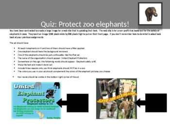 Preview of Photoshop Quiz: Save the Elephants Web Image