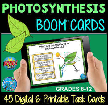 Preview of Photosynthesis Boom Cards - 45 Task Cards