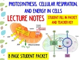 Photosynthesis, Cellular Respiration, & Energy Lecture Not