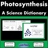 Photosynthesis Color, Cut, and Glue Dictionary