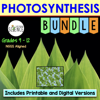 Preview of Photosynthesis Unit Bundle - PowerPoint Notes Labs Activities Worksheets Quizzes