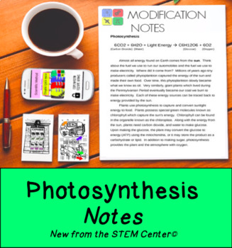 Preview of Photosynthesis Notes - Distance Learning