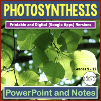Preview of Photosynthesis Powerpoint and Notes