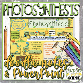 Preview of Photosynthesis Doodle Notes  & Quiz + PowerPoint