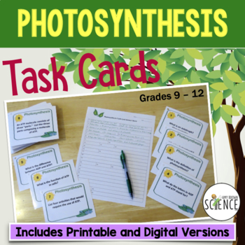 Preview of Photosynthesis Task Cards Activity