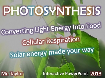 Preview of Photosynthesis: Unit PowerPoint