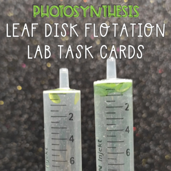 Preview of Photosynthesis activity:  Leaf disk flotation lab task cards for biology