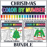 Photosynthesis and Cellular Respiration Christmas Color by Number Bundle