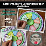 Photosynthesis vs Cellular Respiration Wheel Foldable