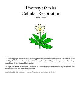 Preview of Photosynthesis/Cellular Respiration