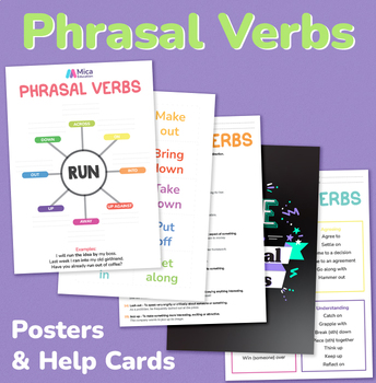Preview of Phrasal Verbs: 11 colourful posters and anchor charts for your classroom