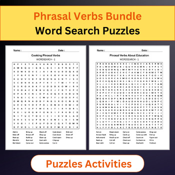 Preview of Phrasal Verbs Bundle | English Vocabulary | Word Search Puzzles Activities