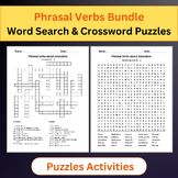 Phrasal Verbs Bundle | Word Search & Crossword Puzzles Activities