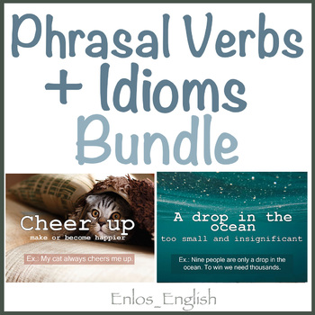 Preview of Phrasal Verbs & Idioms Flash Cards Bundle ESL