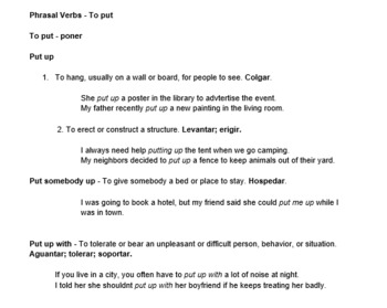 Preview of Phrasal Verbs Notes Bundle