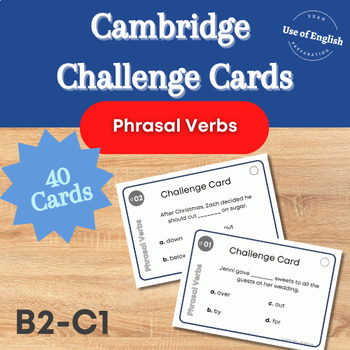 Preview of Phrasal Verbs Use of English Cards - Exam preparation with a difference!