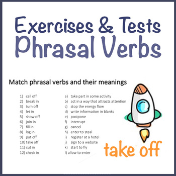 phrasal verbs worksheets exercises and tests esl by enlos english