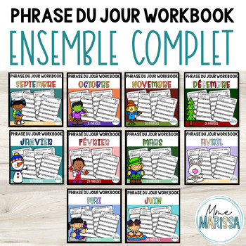 Preview of Phrase du jour workbook: 10 Month Bundle