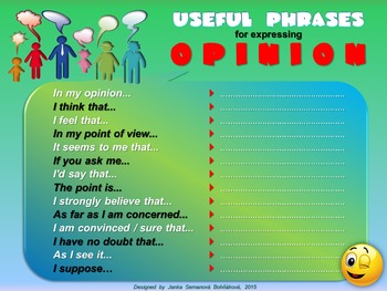 Preview of Phrases - Expressing Opinion