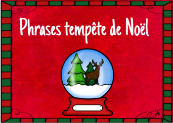 Preview of Phrases Tempête de Noël - Boom cards _ FRENCH