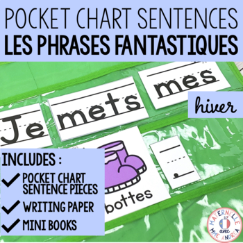 Preview of Phrases fantastiques! - Hiver (FRENCH Winter Pocket Chart Sentences)