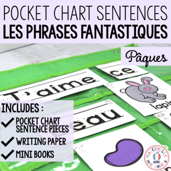 Preview of Phrases fantastiques - Pâques (FRENCH Pocket Chart Easter Sentences)