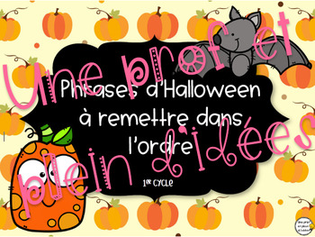 Phrases mélangées - Halloween by Une prof et plein d idees | TpT