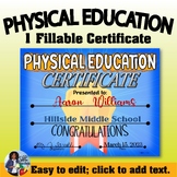 Physical Education Certificate 1