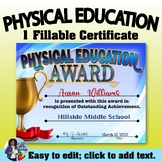 Physical Education Certificate 5