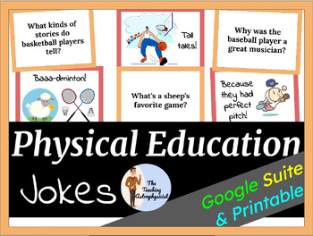 Preview of Phys. Ed. Joke a day | Joke a week | 40 hilarious phys. ed. jokes | Printable