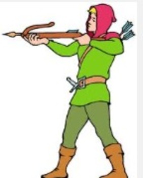 Jogando Robin Hood imagem de stock. Imagem de macho, jogo - 1723665