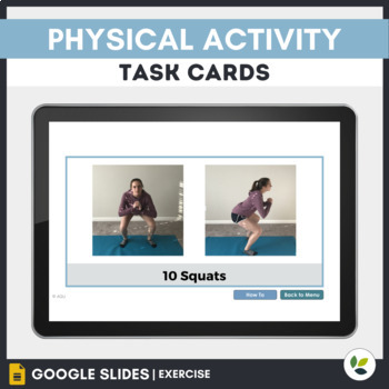 Preview of Physical Activity Task Cards - Google Slides