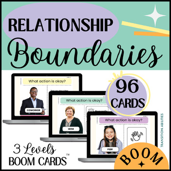Preview of Physical Boundaries in Relationships | BOOM CARDS™ Social Emotional Activity