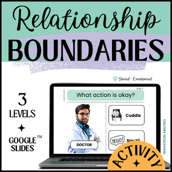 Preview of Physical Boundaries in Relationships | DIGITAL Social Emotional Activity