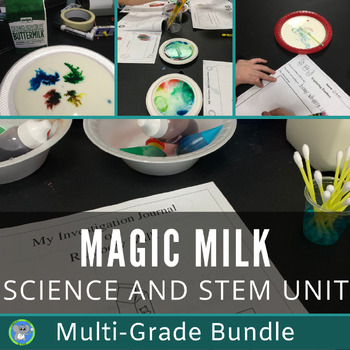 Preview of Physical Changes Magic Milk Lab | Saint Patricks Day Rainbow Science | Bundle