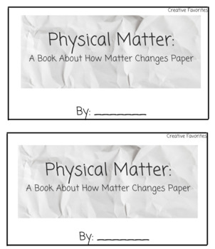 Preview of Physical Changes to Paper Matter Differentiated (Read, Trace, Fill in the Blank)