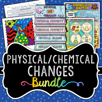 Preview of Physical and Chemical Changes Activity Bundle | Notes, Lab, Interactive Notebook