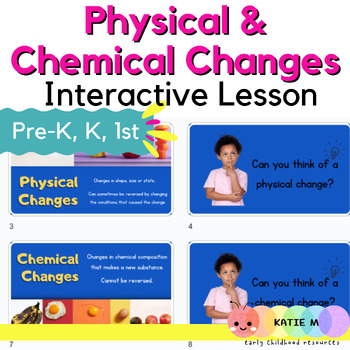Preview of Physical & Chemical Changes Interactive Science Lesson - Google Slides & Nearpod