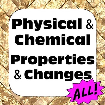 Preview of Physical & Chemical Properties, Changes, & Word Equations for Chemical Reactions