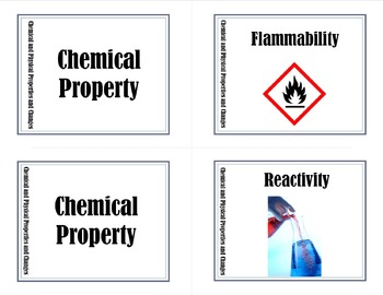 Preview of Physical Chemical Properties and Changes Memory Game