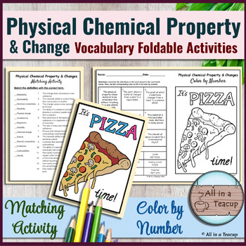 Preview of Physical & Chemical Property and Change Vocabulary Foldable <a href=