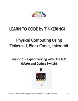 Physical Computing Using Tinkercad and Micro:Bit - Lesson 1 - LED
