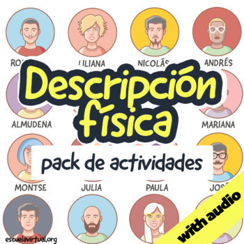 Preview of Physical Descriptions in Spanish - hair, eyes, face - Digital Activities