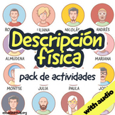 Physical Descriptions in Spanish - hair, eyes, face - Digi