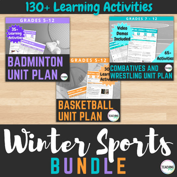 Preview of Physical Education BUNDLE - Basketball Badminton Wrestling / Combative Unit Plan